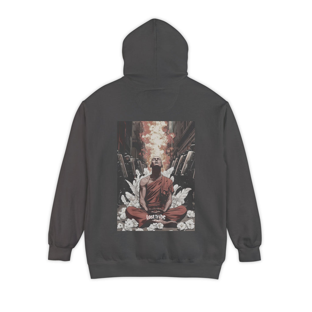 Unisex Garment-Dyed Hoodie - Modern Monks (Pepper)