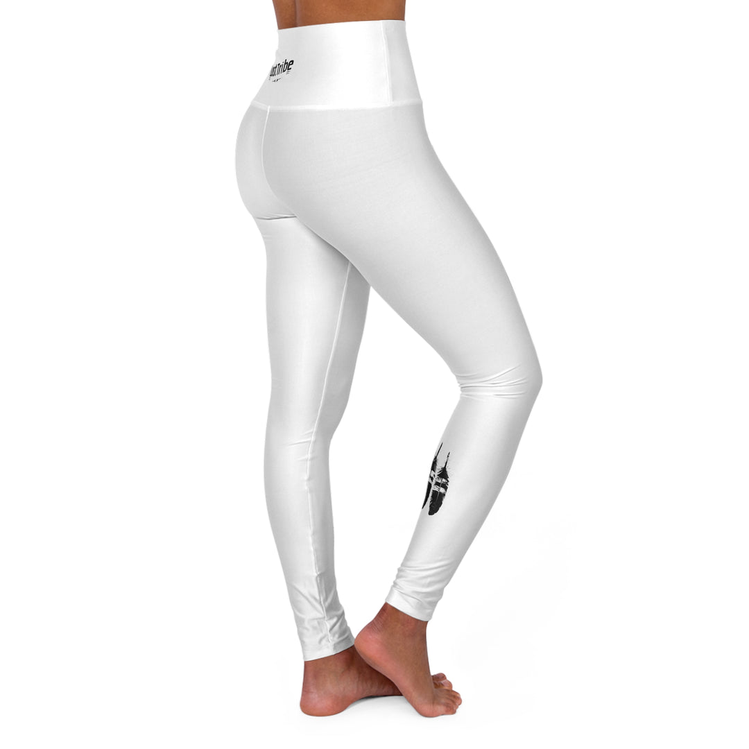 High Waisted Yoga Leggings - White