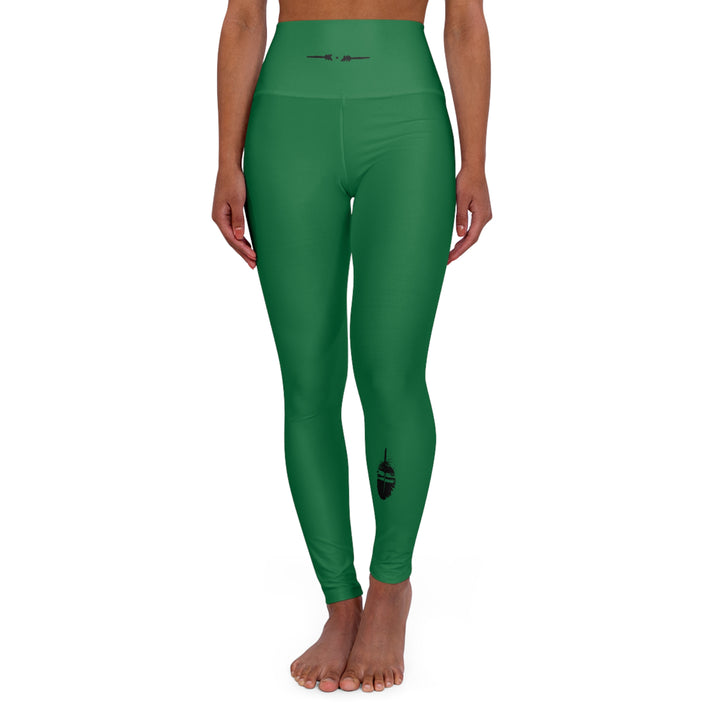 High Waisted Yoga Leggings - Forest
