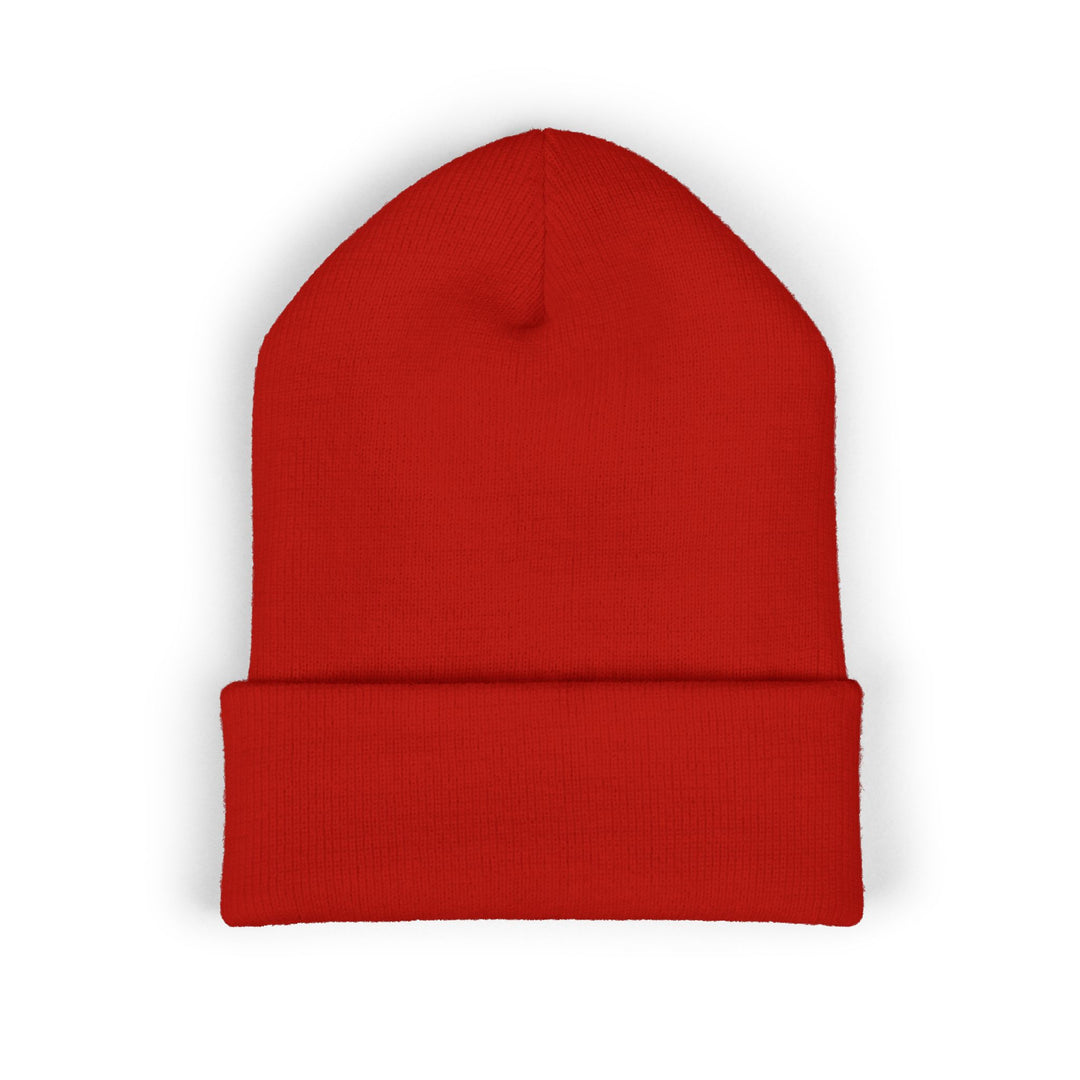 Classic Cuffed Embroidered Beanie - Rojo