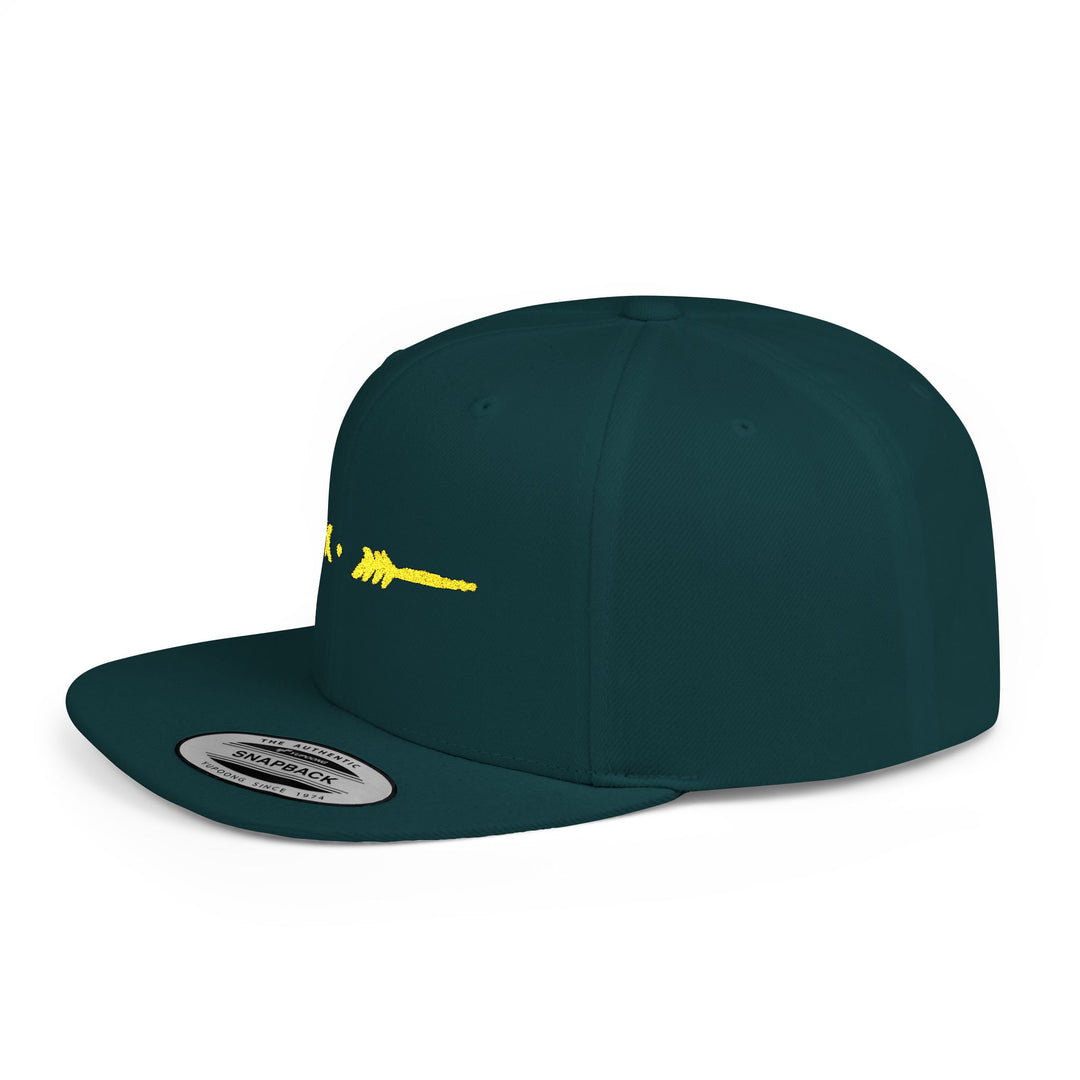 Flat Bill Embroidered Snapback