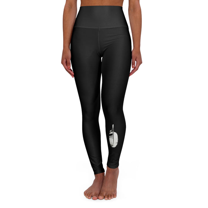 High Waisted Yoga Leggings - Black