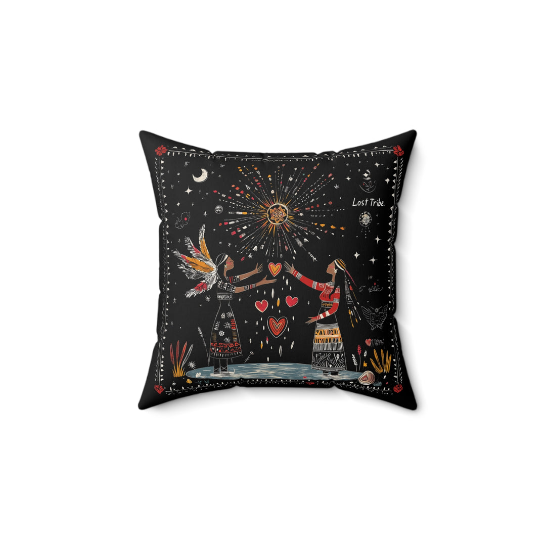 Spun Polyester Square Pillow - Water Blessings