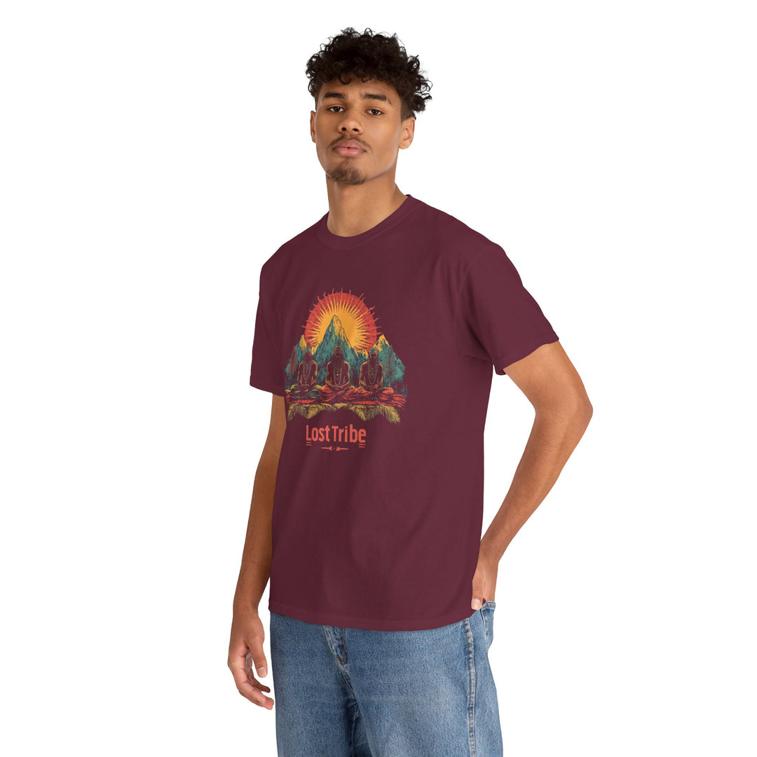Unisex Heavy Cotton Tee - Guru Guardians (Maroon)