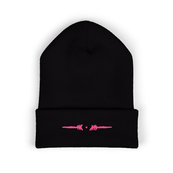 Classic Cuffed Embroidered Beanie - Midnight Magenta