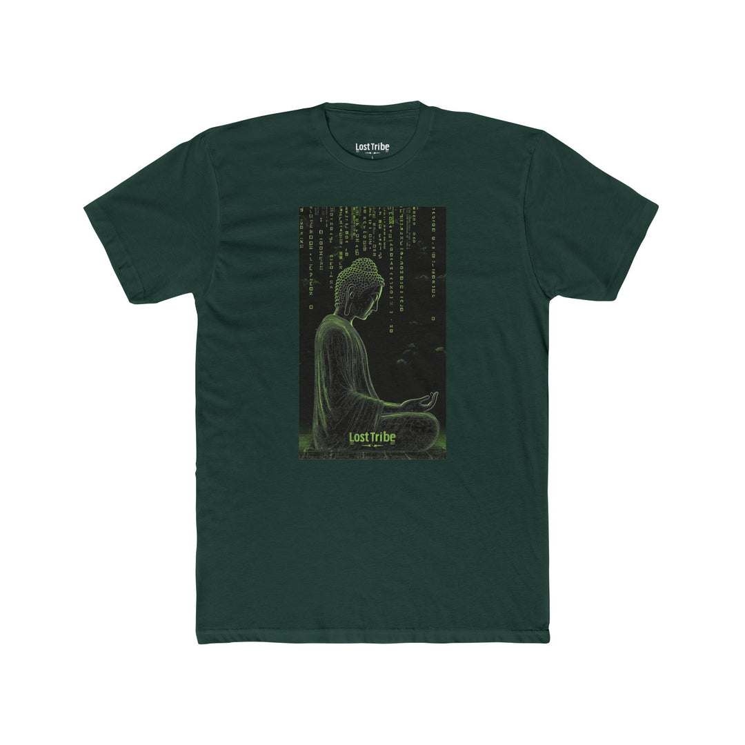 Super Soft Cotton Crew Tee - Matrix Monks (Forest)