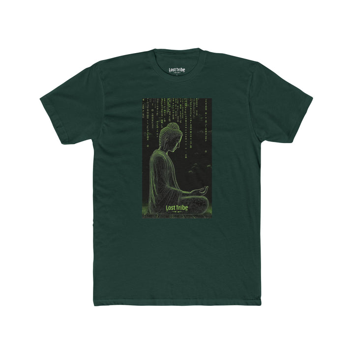 Super Soft Cotton Crew Tee - Matrix Monks (Forest)
