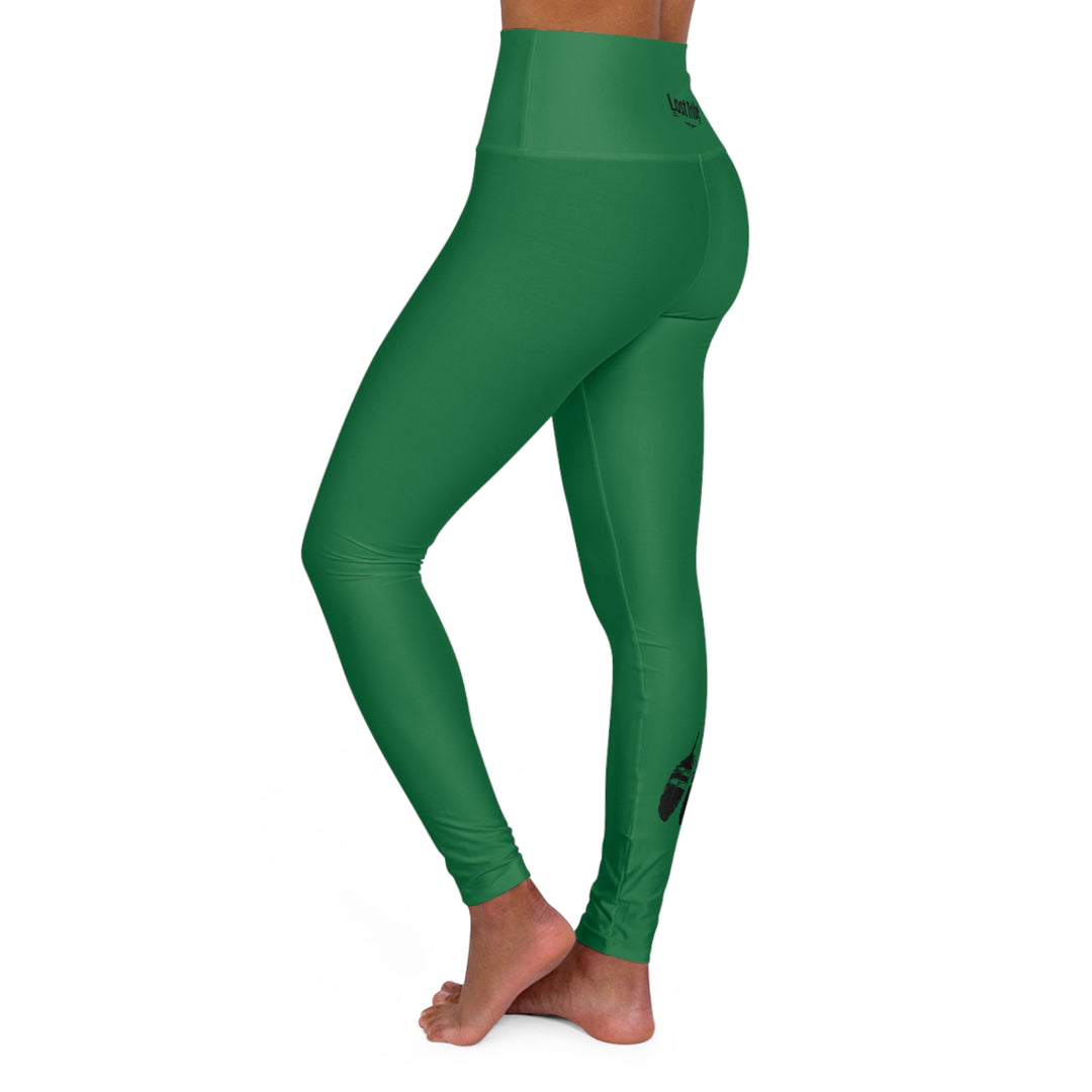 High Waisted Yoga Leggings - Forest