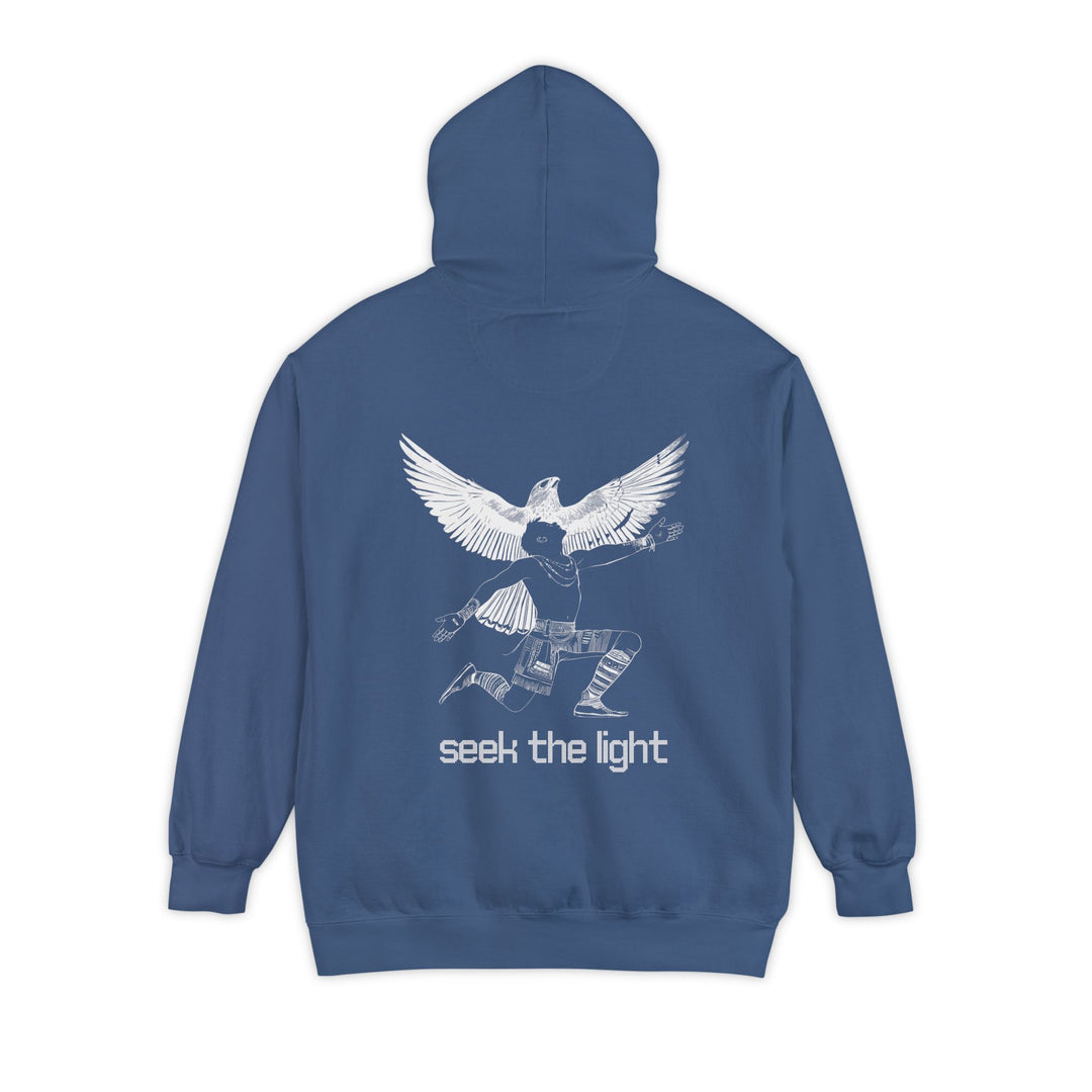 Unisex Garment-Dyed Hoodie - Seek the Light 3 (Navy)