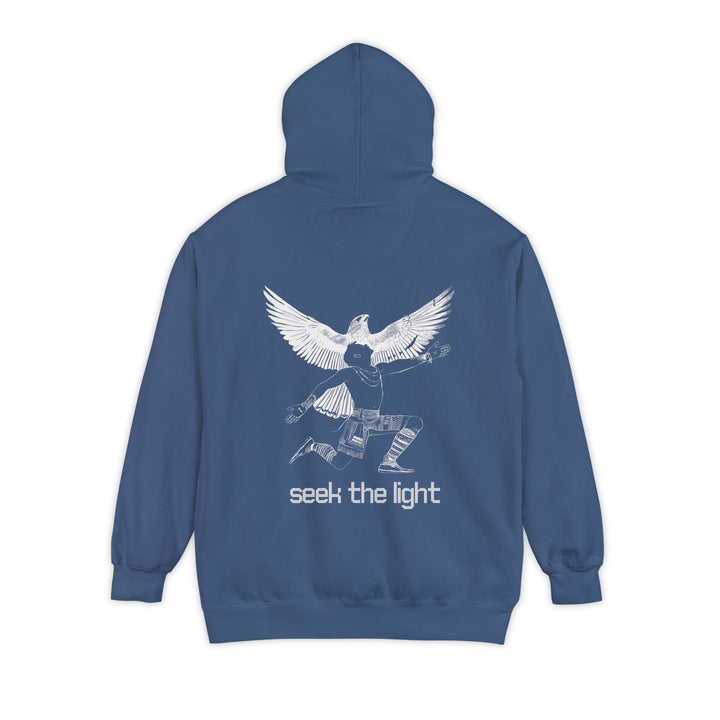 Unisex Garment-Dyed Hoodie - Seek the Light 3 (Navy)