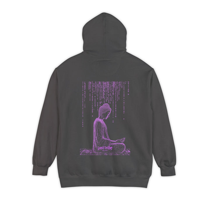Unisex Garment-Dyed Hoodie - Matrix Monks (Pepper Lilac)