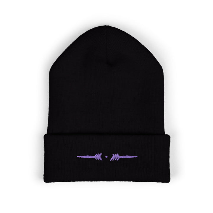 Classic Cuffed Embroidered Beanie - Midnight Purple