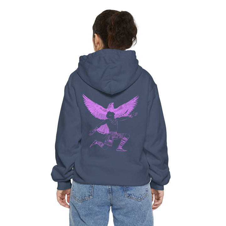 Unisex Garment-Dyed Hoodie - Seek the Light (Lilac Denim)