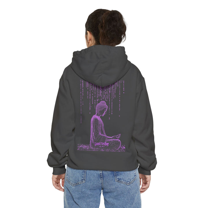 Unisex Garment-Dyed Hoodie - Matrix Monks (Pepper Lilac)
