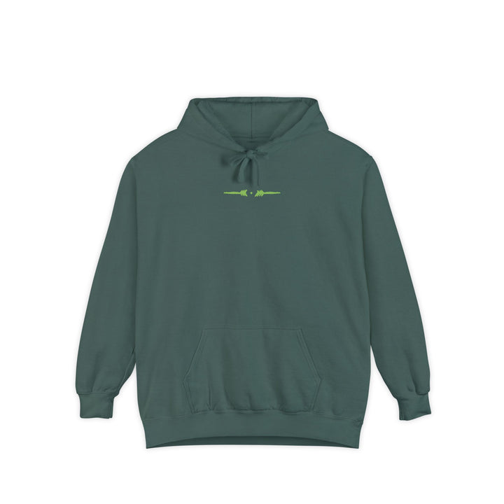 Unisex Garment-Dyed Hoodie - Matrix Monks (Spruce)