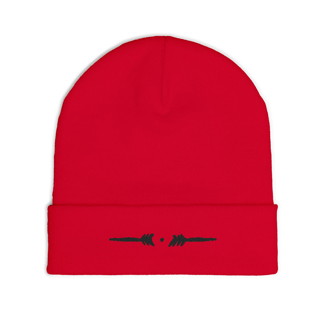 Comfy embroidered beanie - Rojo