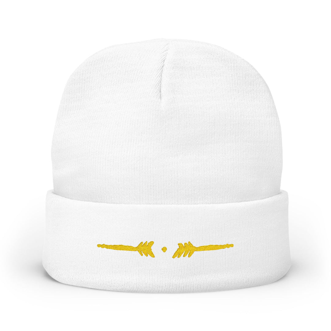 Comfy embroidered beanie - Yellowjacket
