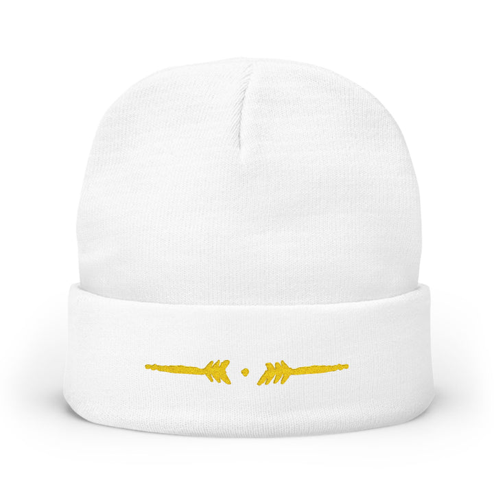 Comfy embroidered beanie - Yellowjacket