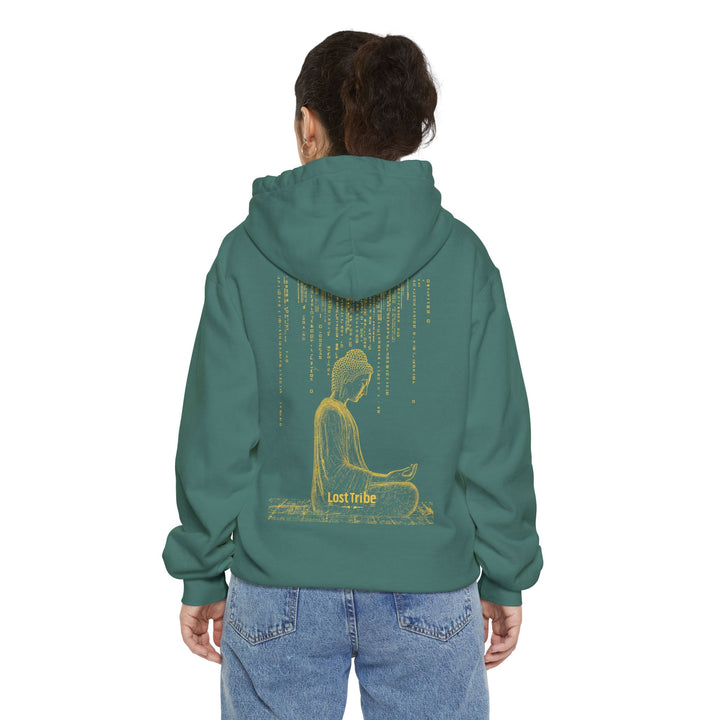 Unisex Garment-Dyed Hoodie - Matrix Monks (Golden Forest)