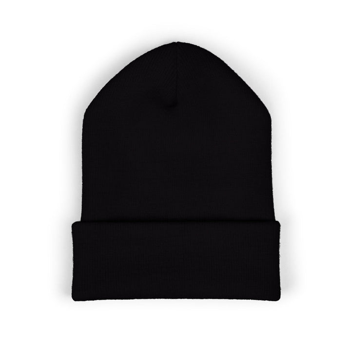 Classic Cuffed Embroidered Beanie - Spruce on Black