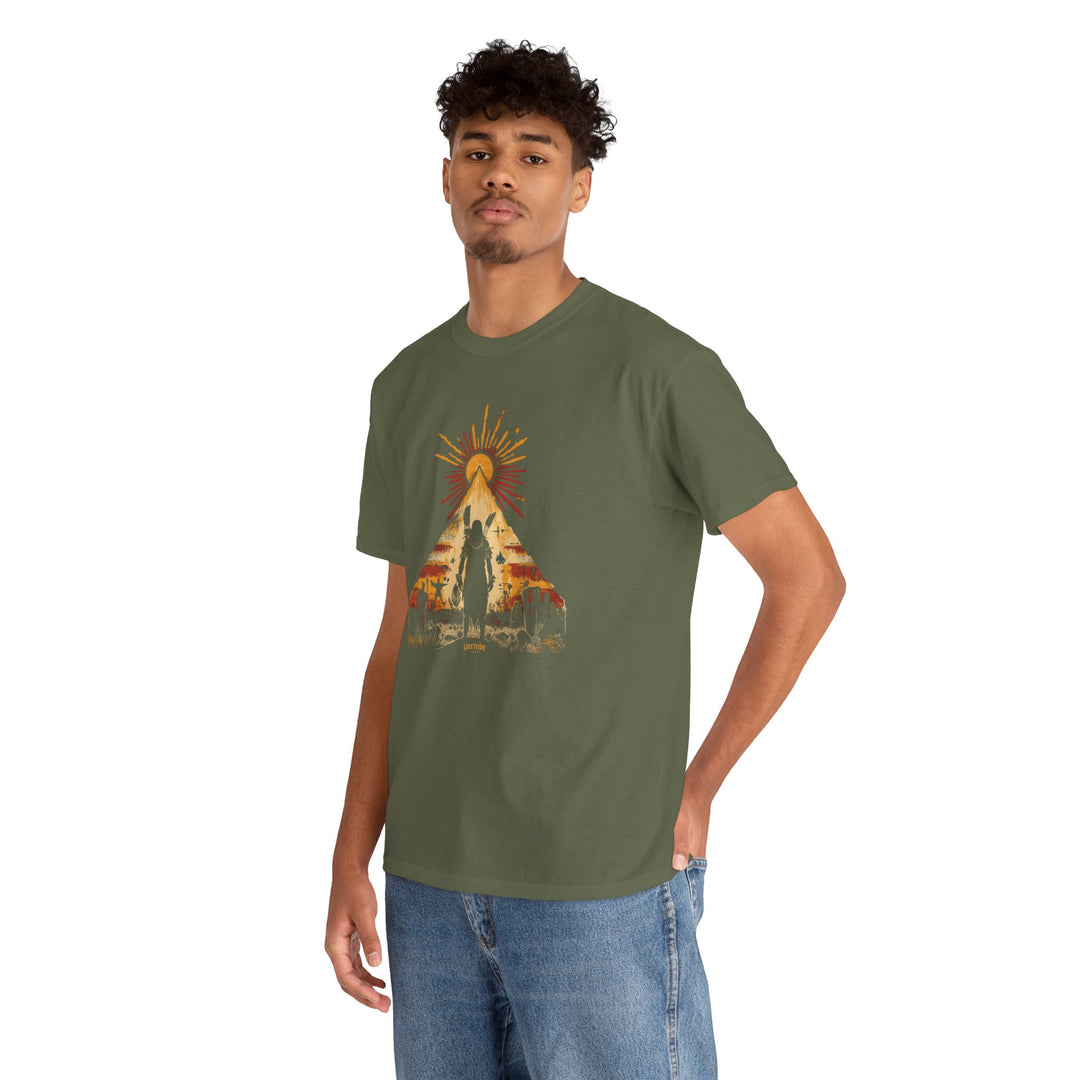 Unisex Heavy Cotton Tee - Seek the Light (Military Green)