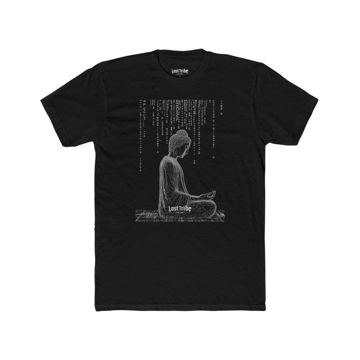 Super Soft Cotton Crew Tee - Matrix Monks (Ghost)