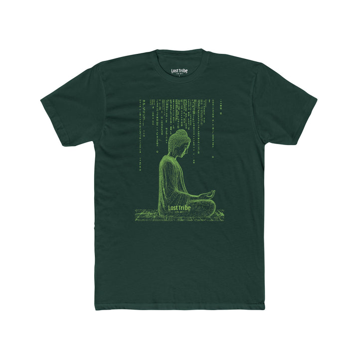 Super Soft Cotton Crew Tee - Matrix Monks (Forest)