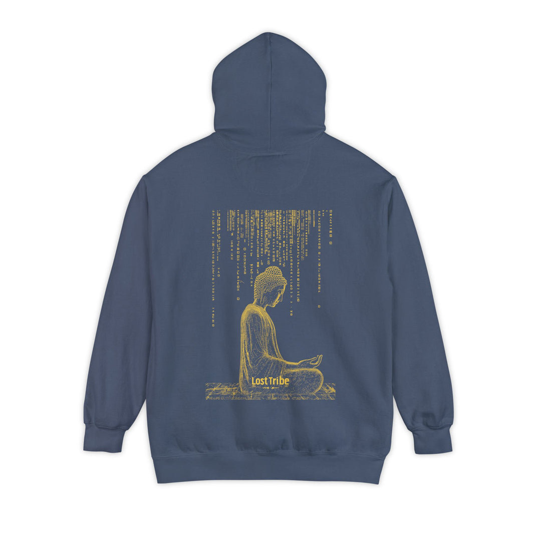 Unisex Garment-Dyed Hoodie - Matrix Monks (Golden Denim)