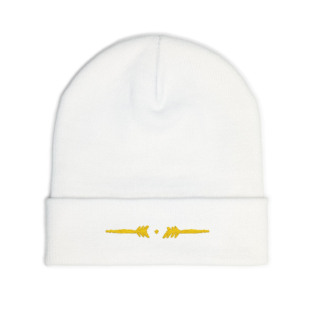 Comfy embroidered beanie - Yellowjacket