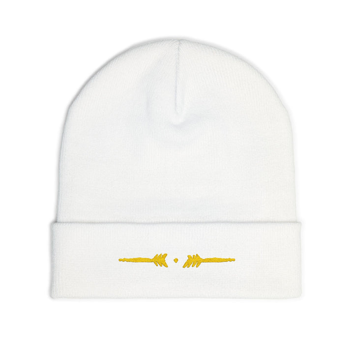 Comfy embroidered beanie - Yellowjacket