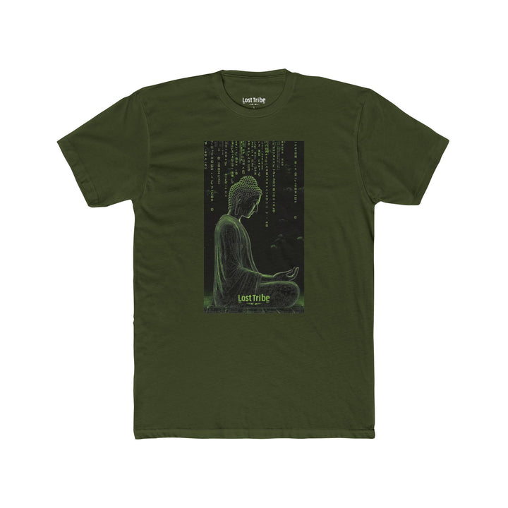 Super Soft Cotton Crew Tee - Matrix Monks (Military)