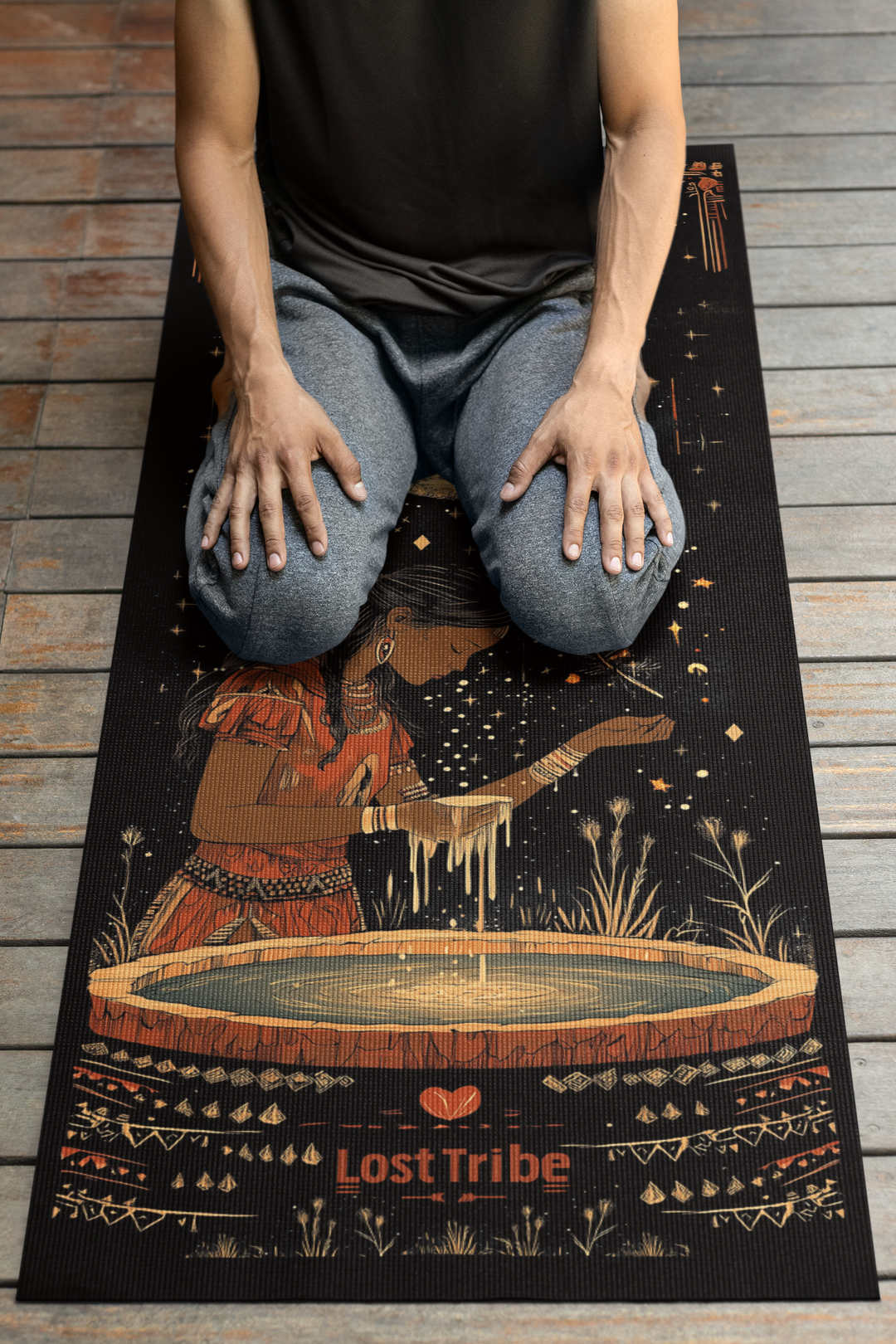 Rubber Yoga Mat - Water Blessings