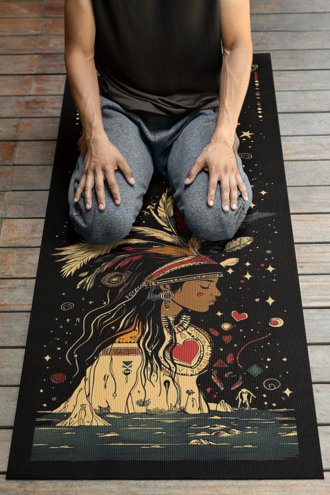 Rubber Yoga Mat - Water Blessings