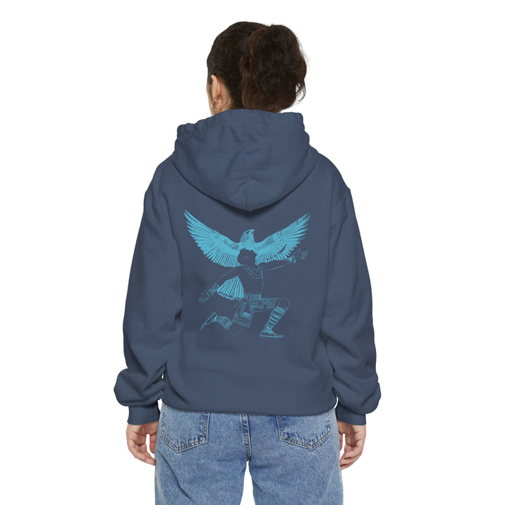 Unisex Garment-Dyed Hoodie - Seek the Light (Denim Ice)