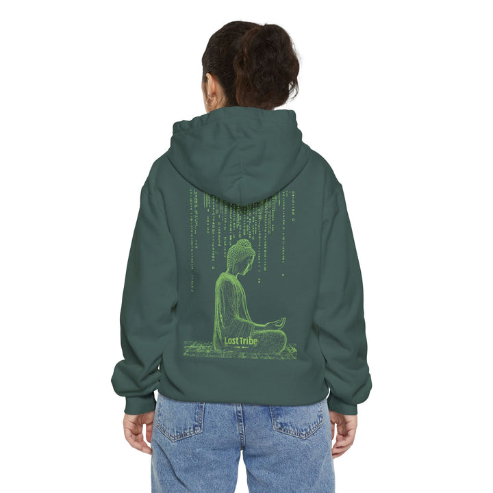 Unisex Garment-Dyed Hoodie - Matrix Monks (Spruce)