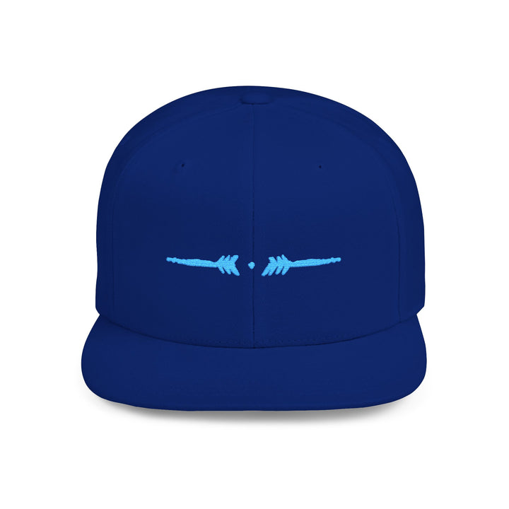 Flat Bill Embroidered Snapback - Azul