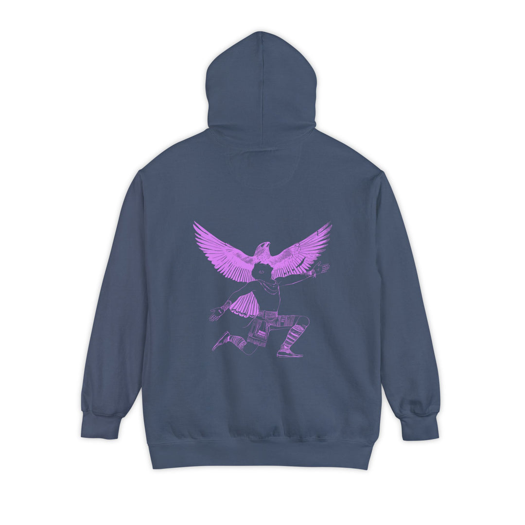 Unisex Garment-Dyed Hoodie - Seek the Light (Lilac Denim)