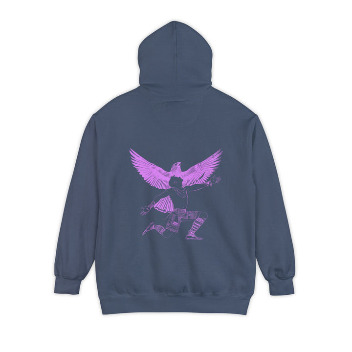 Unisex Garment-Dyed Hoodie - Seek the Light (Lilac Denim)