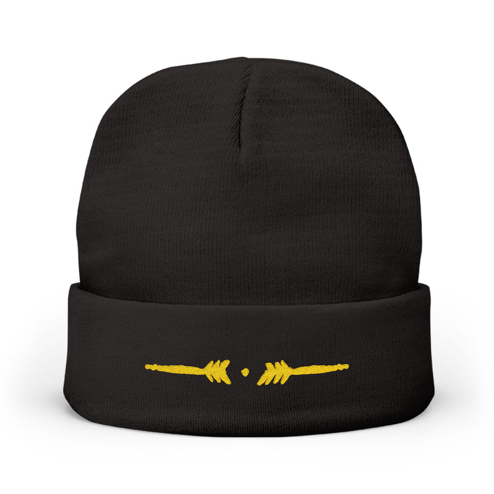 Comfy embroidered beanie - Yellowjacket
