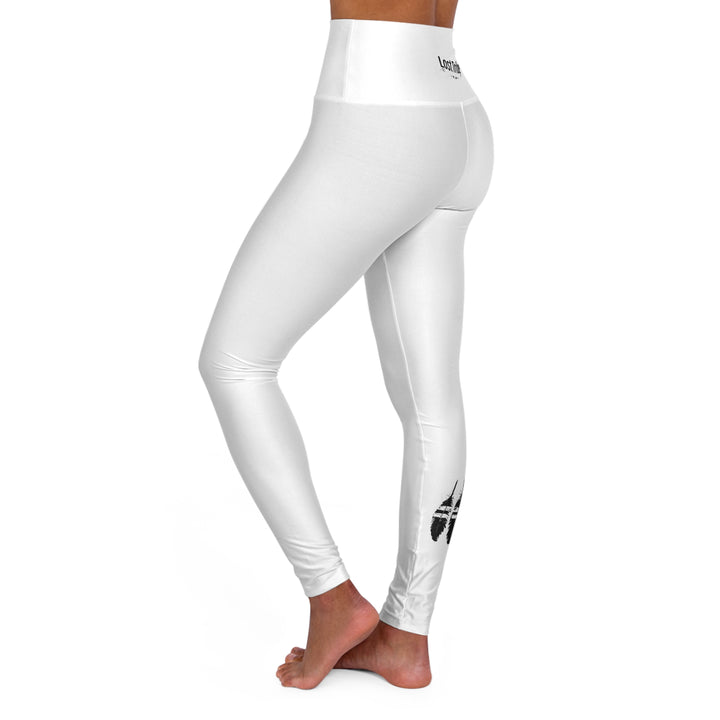 High Waisted Yoga Leggings - White