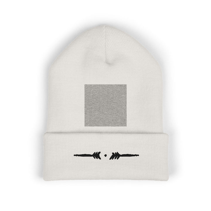 Classic Cuffed Embroidered Beanie - Ash