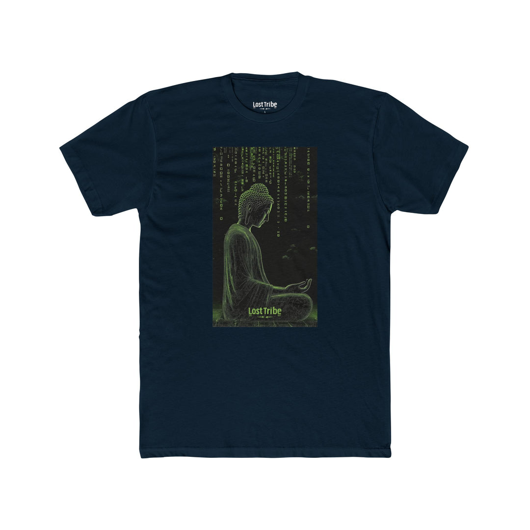 Super Soft Cotton Crew Tee - Matrix Monks (Midnight Navy)