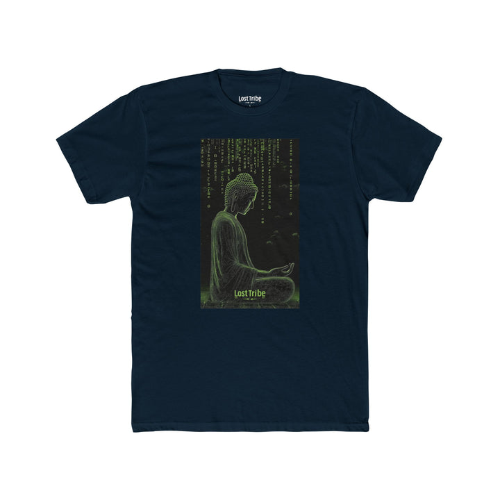 Super Soft Cotton Crew Tee - Matrix Monks (Midnight Navy)