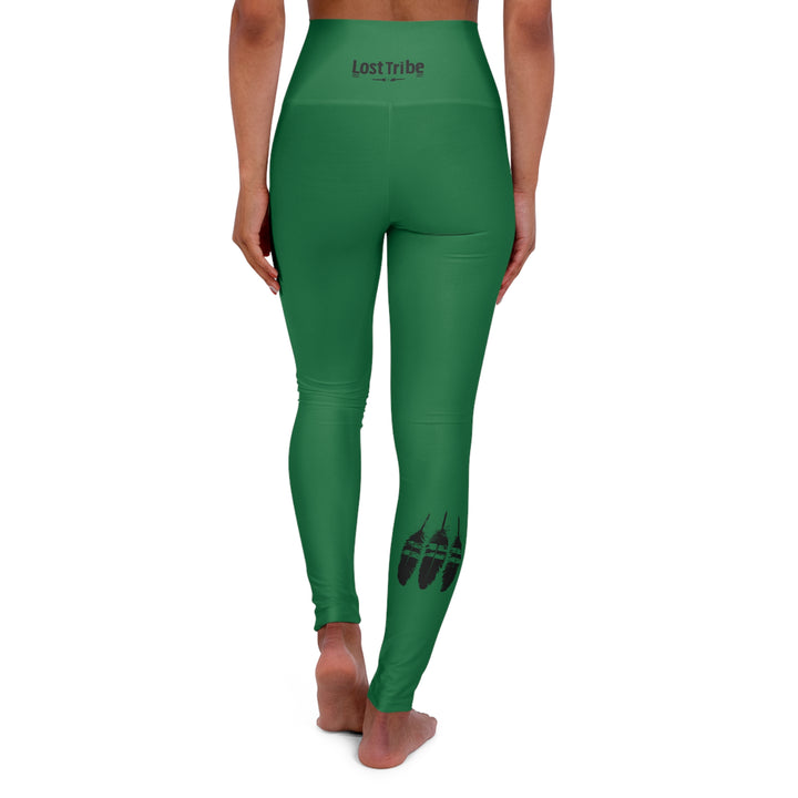High Waisted Yoga Leggings - Forest