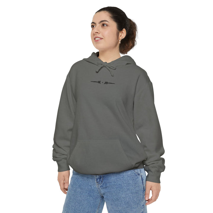 Unisex Garment-Dyed Hoodie - Eternal Arrows (Grey)
