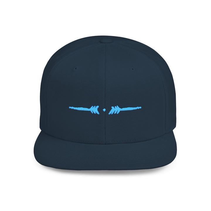 Flat Bill Embroidered Snapback - Azul