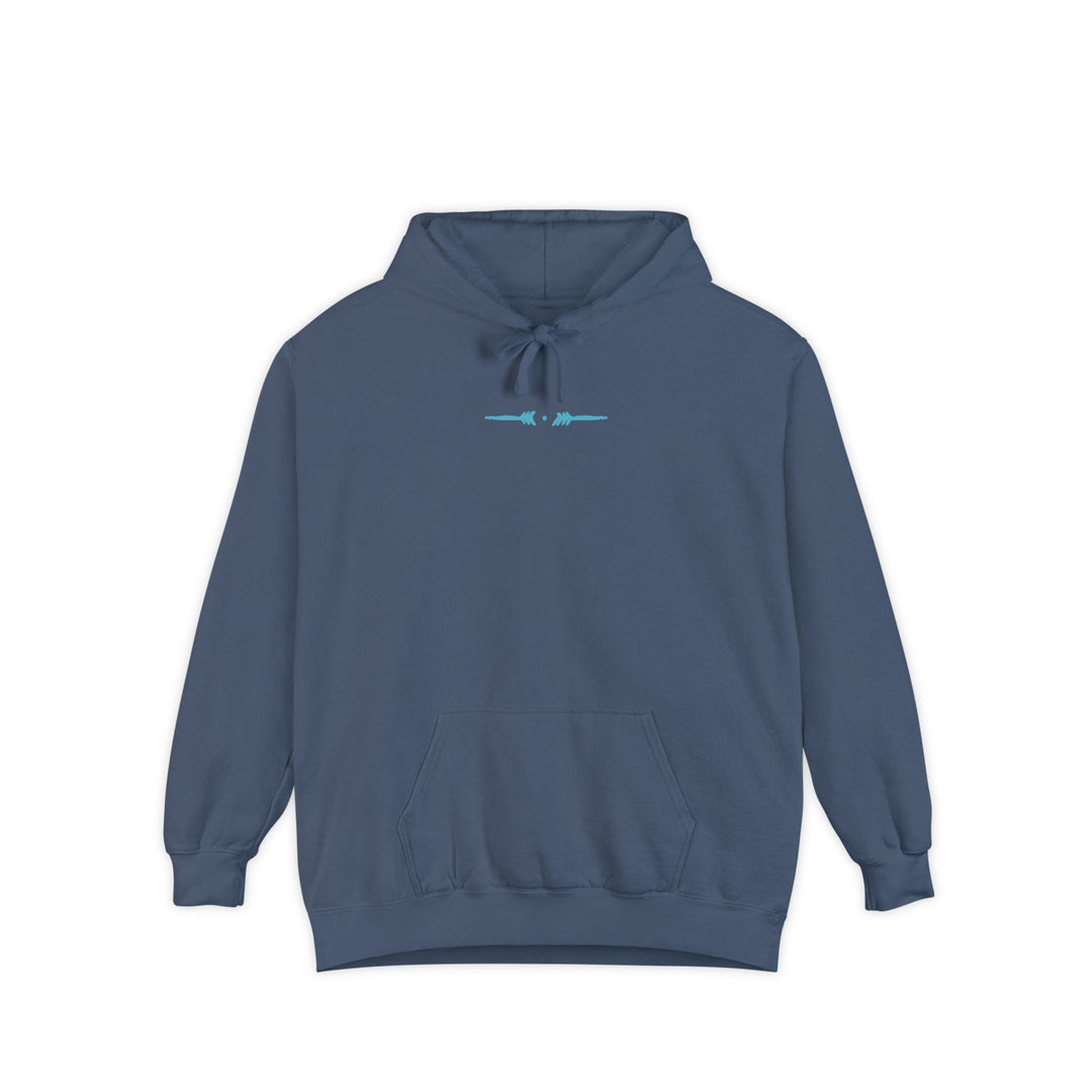 Unisex Garment-Dyed Hoodie - Matrix Monks (Icy Denim)