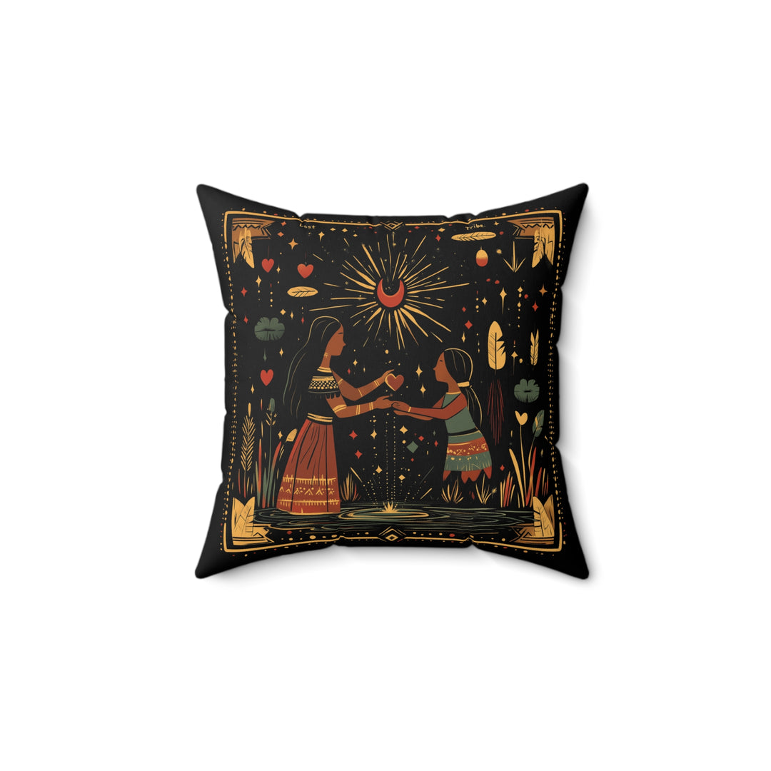 Spun Polyester Square Pillow - Water Blessings