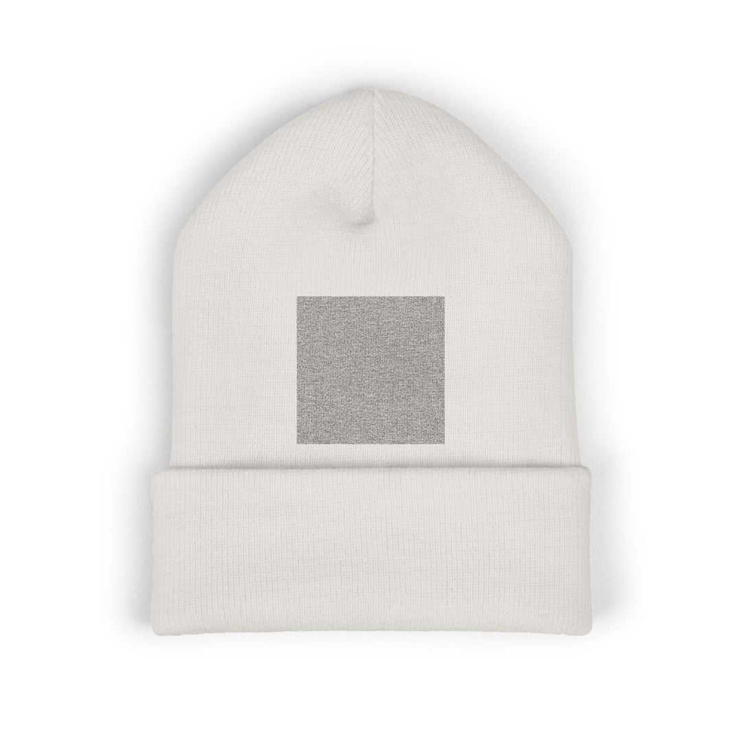 Classic Cuffed Embroidered Beanie - Ash