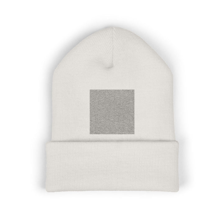 Classic Cuffed Embroidered Beanie - Ash